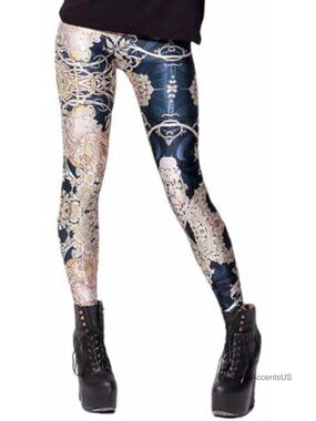 Women's Novelty Geometric Pattern Shaping Ankle Length Tights with High Stretch